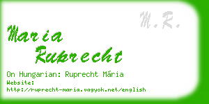 maria ruprecht business card